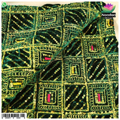 Velvet Chokhana Vastra - Green