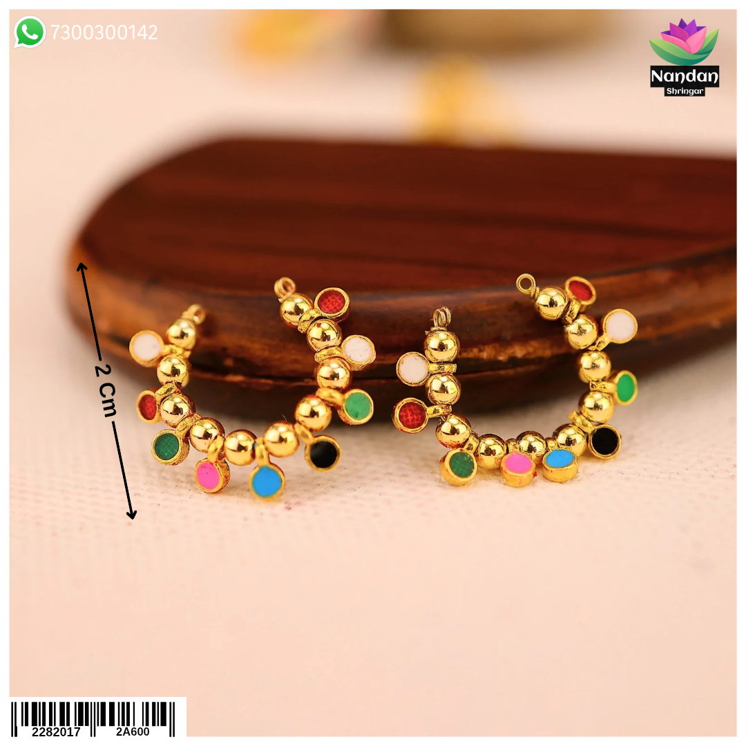 Meenakari Satrangi Holi Shringar -Silver Moti