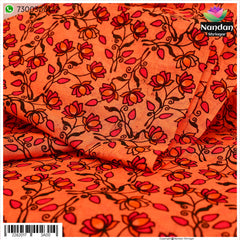 Kamal Print Vastra - Peach