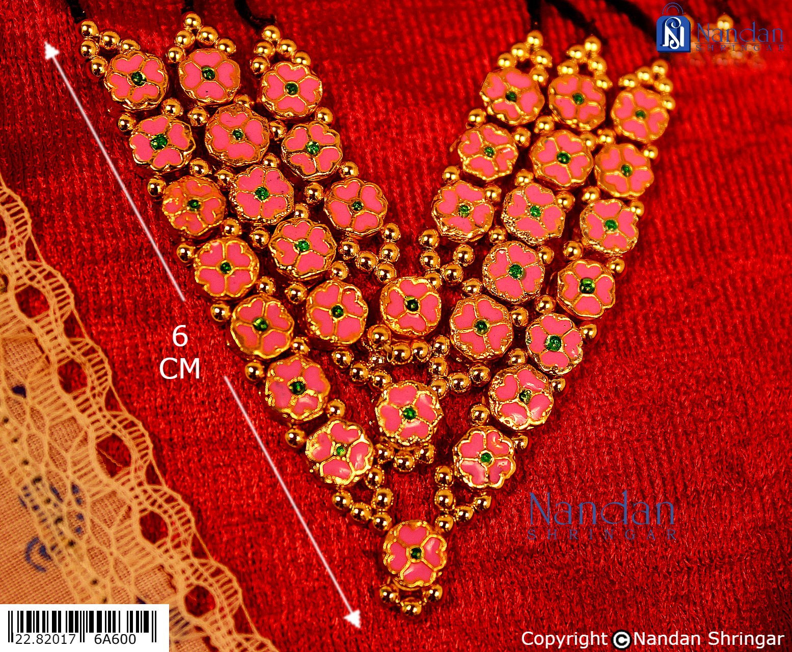 Meenakari Mala - Pink Firozi