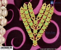 Meenakari Mala Reversible - White Green