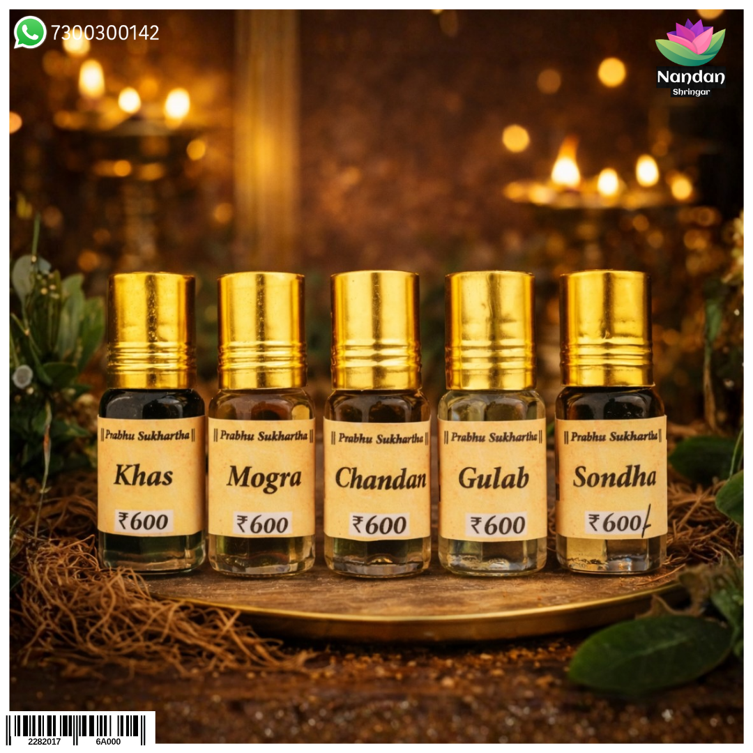 Itra Set - Pack of 5 ( khas, mogra, gulab, sondh, Chandan )