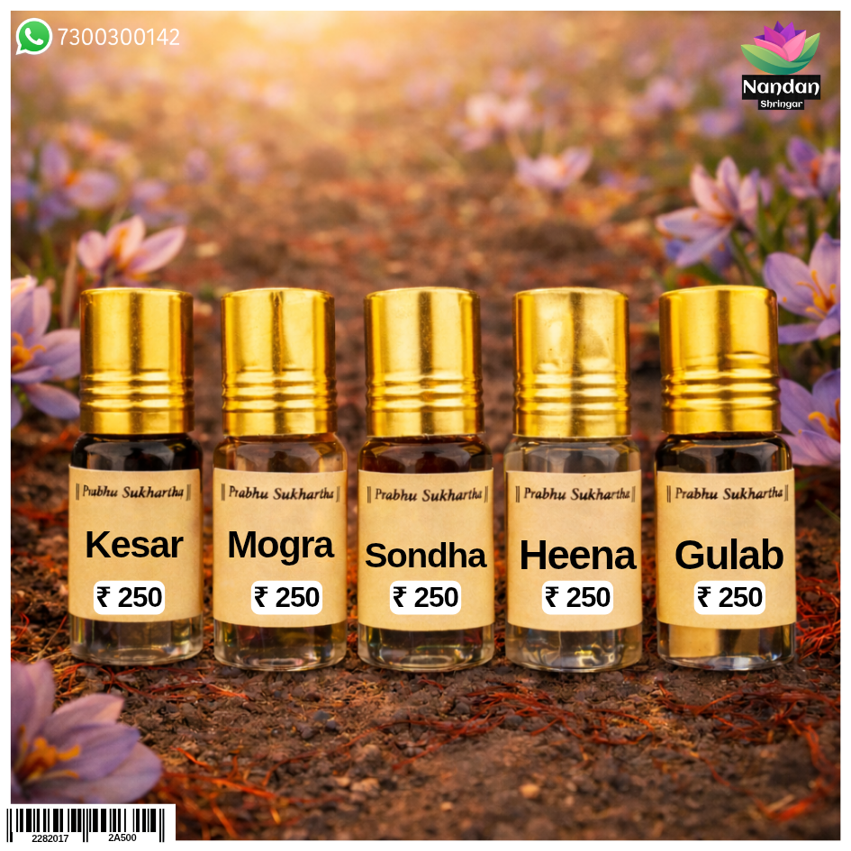 Itra Set - Pack of 5 ( kesar, mogra, gulab, sondh, heena )