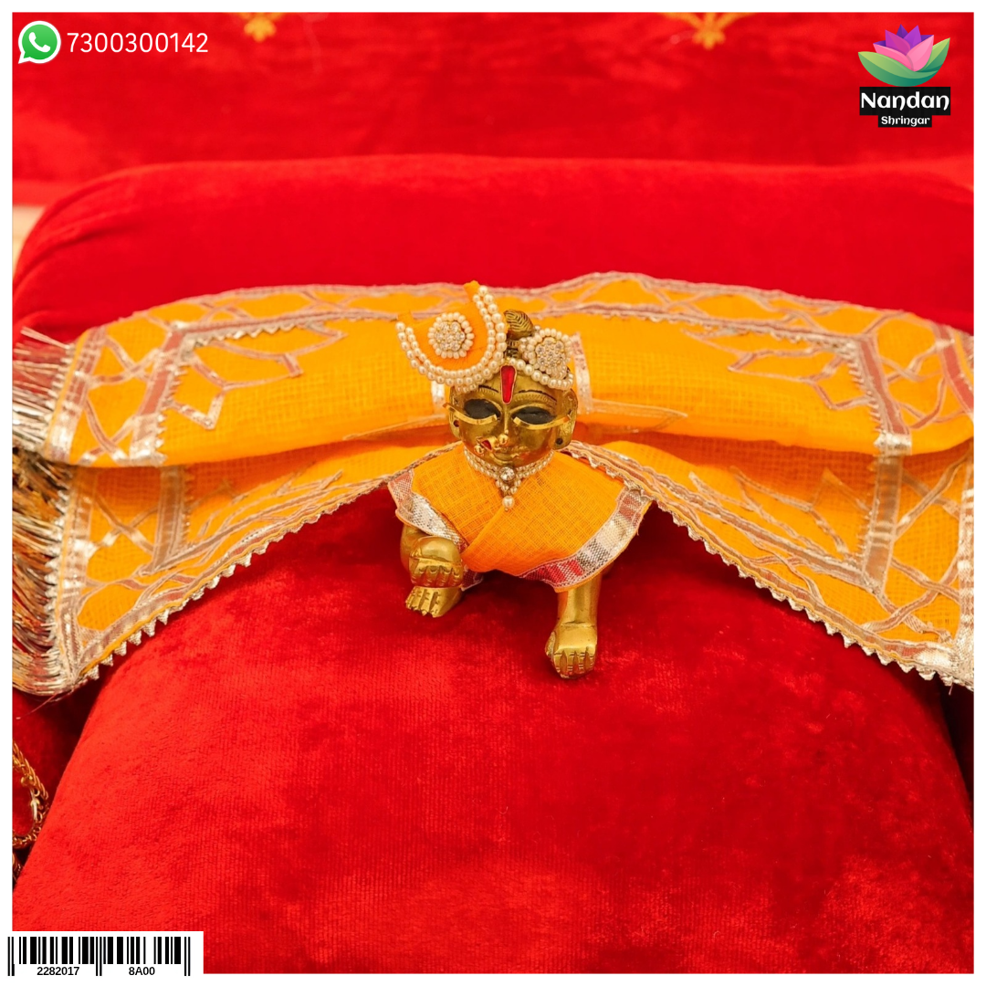 Janmashtami special premium Chira Odhni by Nandan Shringar, featuring colorful, decorative fabric for festival celebrations.