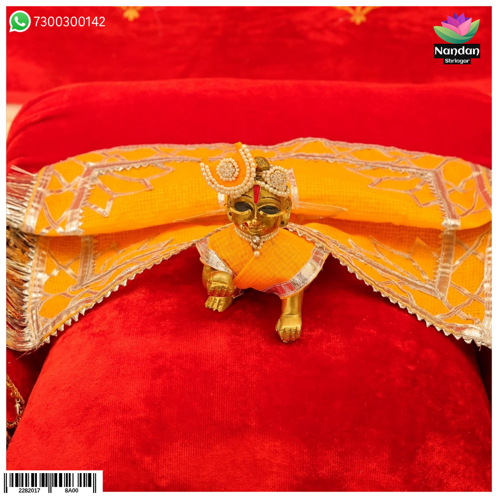 Janmashtami special premium Chira Odhni by Nandan Shringar, featuring colorful, decorative fabric for festival celebrations.