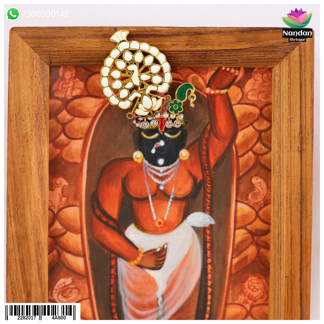 Meenakari Mukut - White (Without Kiran)