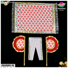 Hindola Special Combo [ Pankha And Chira Odhni ] - White