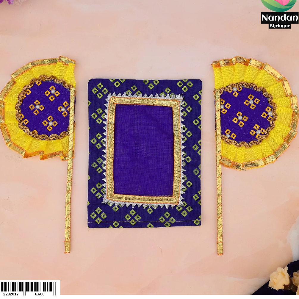 Hindola Special Combo [ Pankha And Chitra Ji Vastra ] - Dark Blue