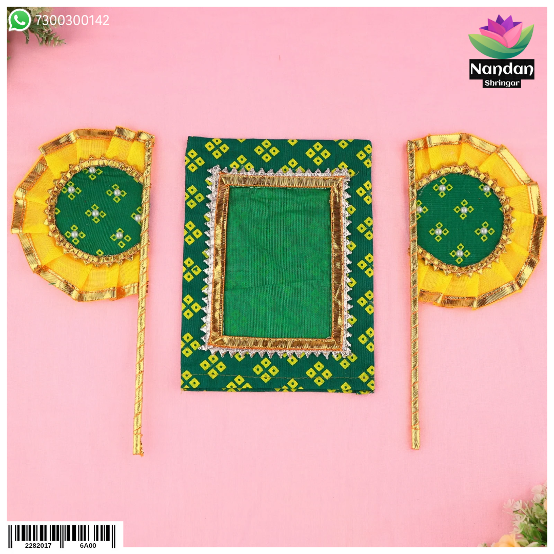 Hindola Special Combo [ Pankha And Chitra Ji Vastra ] - Green