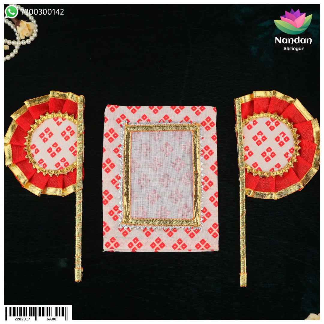 Hindola Special Combo [ Pankha And Chitra Ji Vastra ] - White