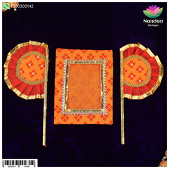 Hindola Special Combo [ Pankha And Chitra Ji Vastra ] - Kesri