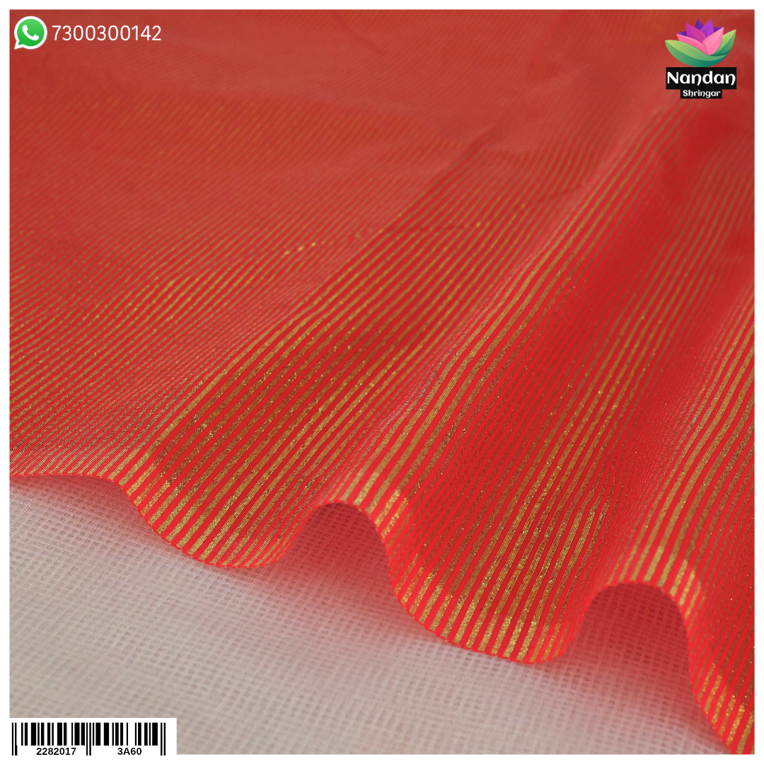 Taas Zari Vastra - Design 2 Red (Laal)