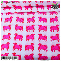 Cow Print Vastra - Pink