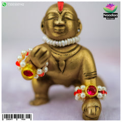 Laddu Gopal Manek Moti Kada (Silver)