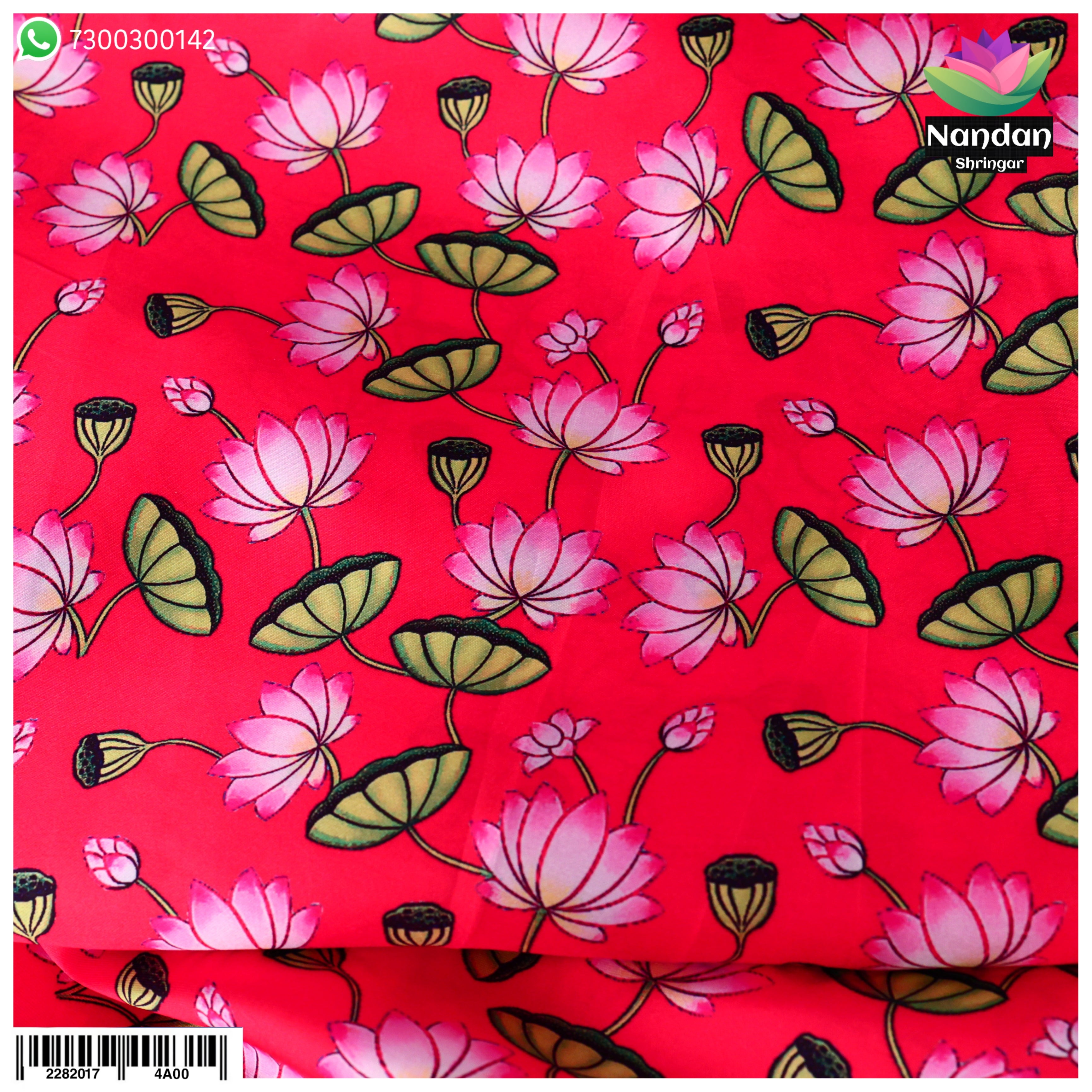 Kamal Print Vastra - Red