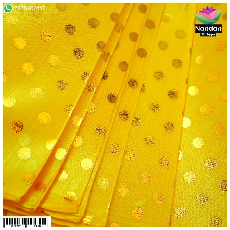 Zari Chap Vastra - Yellow