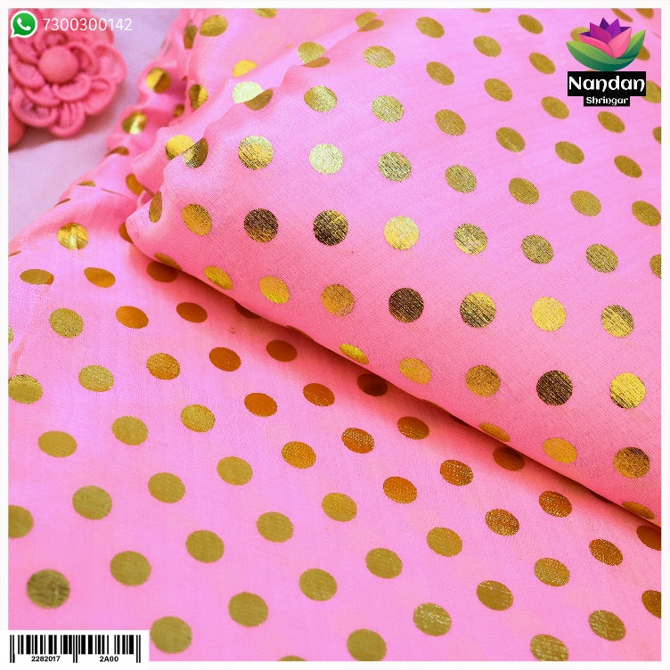 Zari Chap Vastra - Light Pink