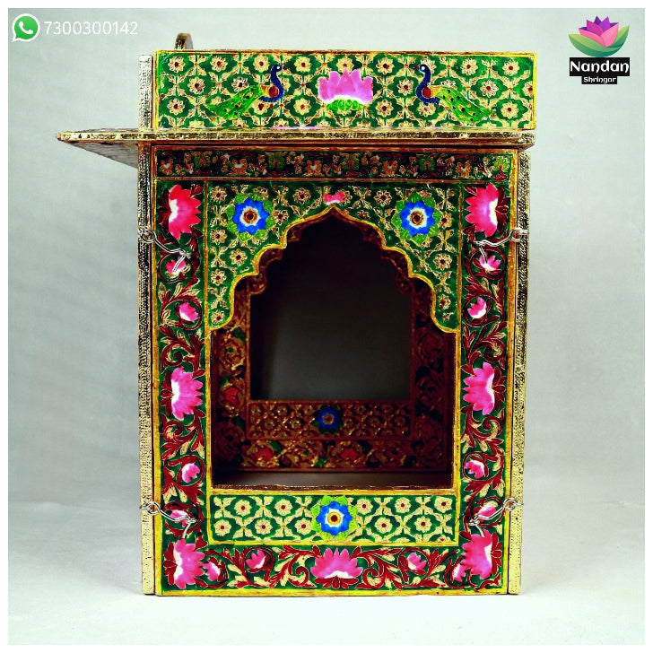 Meenakari Bangla - Reversible  Side 1 - Laal Side 2 - Hara ( 20 Inch )