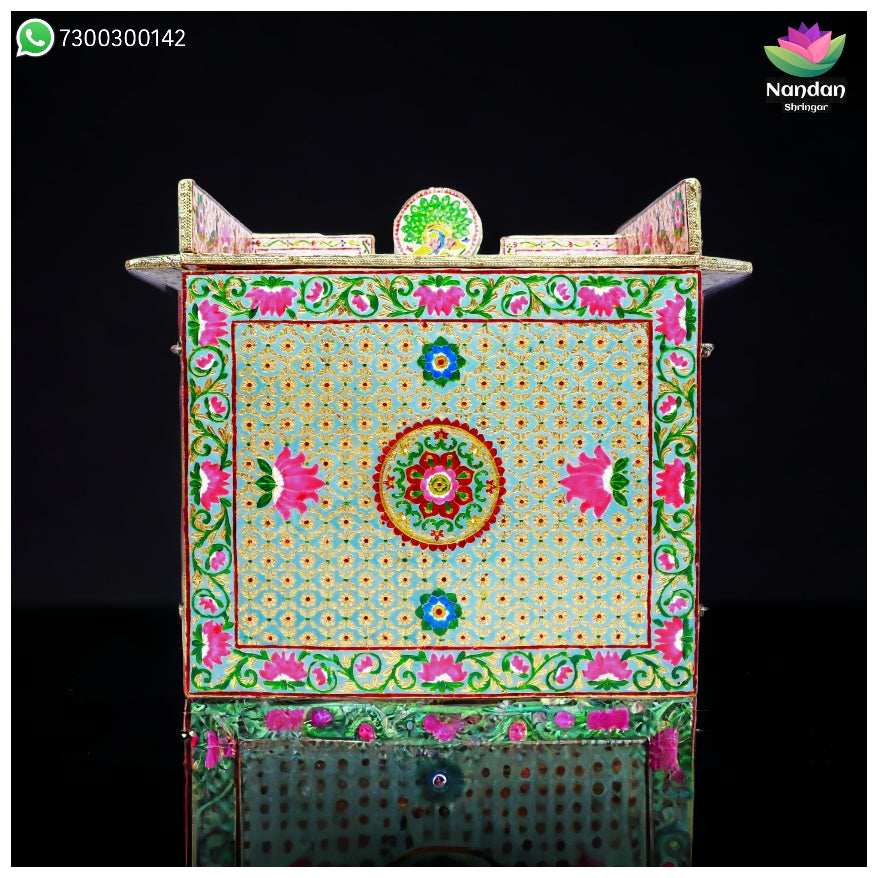 Meenakari Bangla - Reversible  Side 1 - Gulabi Side 2 - Firoja ( 20 Inch )
