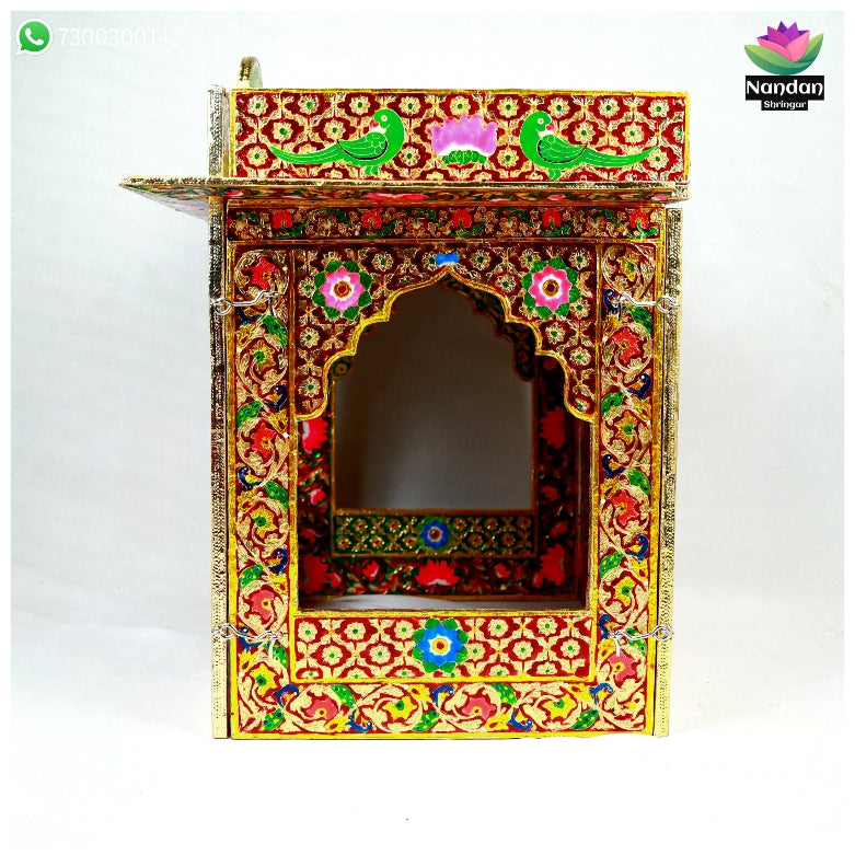 Meenakari Bangla - Reversible  Side 1 - Laal Side 2 - Hara ( 12 Inch )