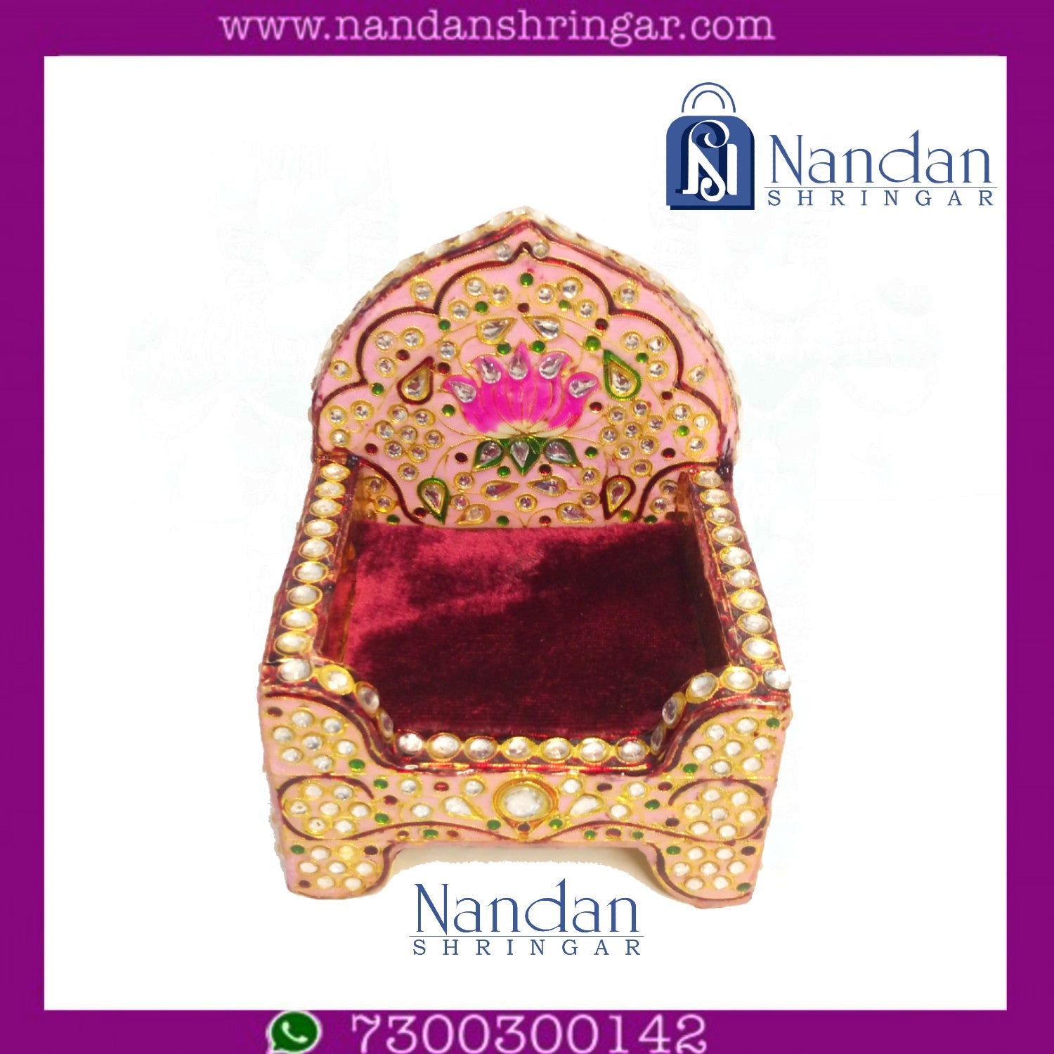 Meenakari Moti Laddu Gopal Sinhasan