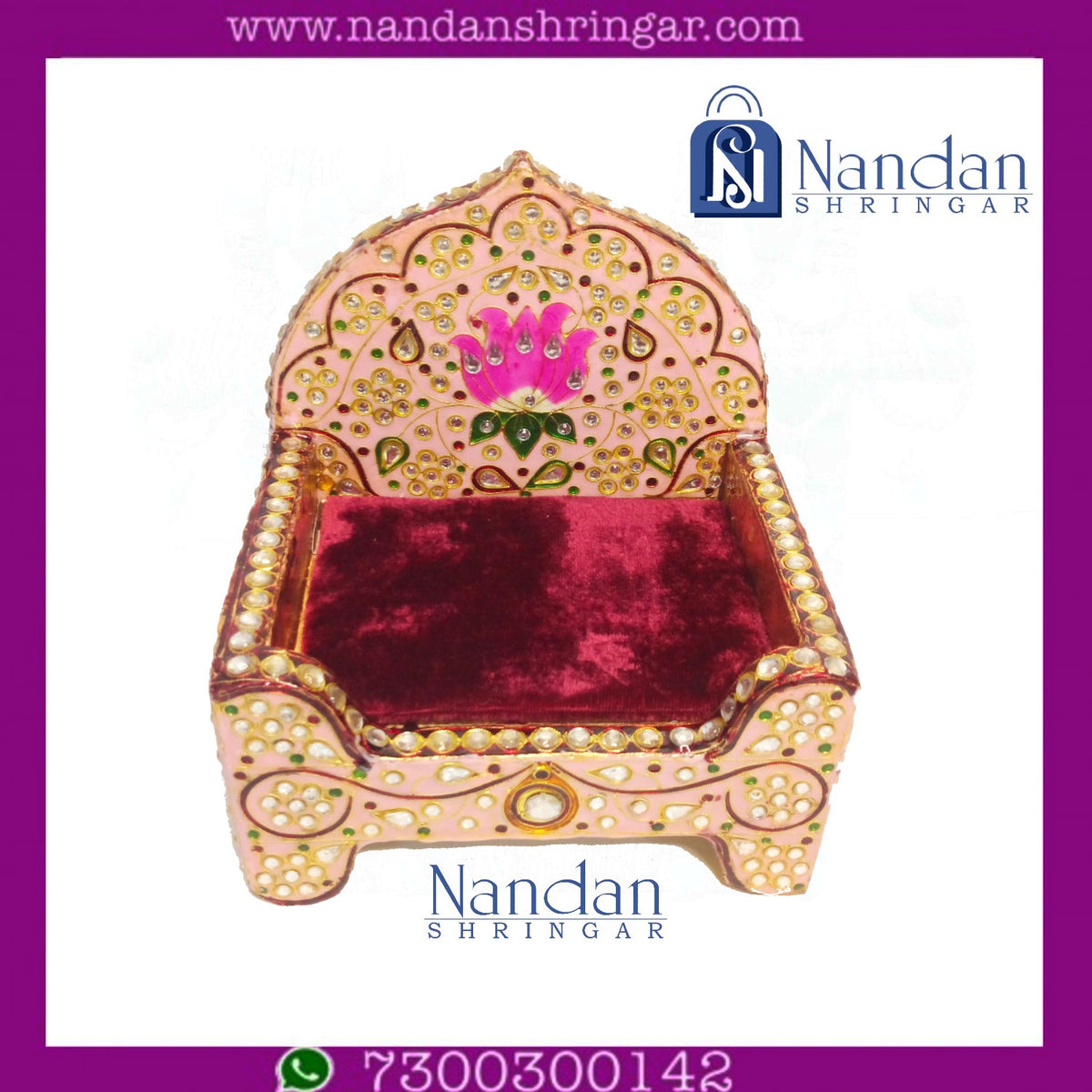 Meenakari Moti Laddu Gopal Sinhasan