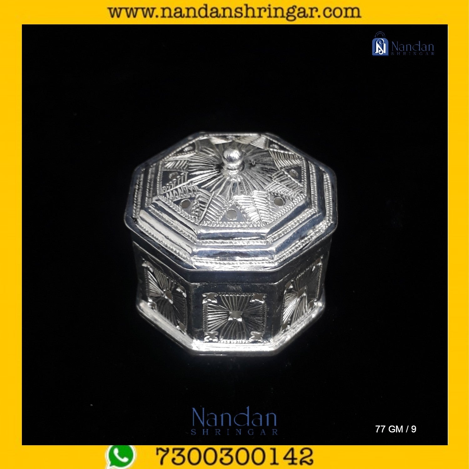 Fine silver Carving Banta Ji figurine by Utsav Arts, showcasing intricate detailing and traditional craftsmanship.