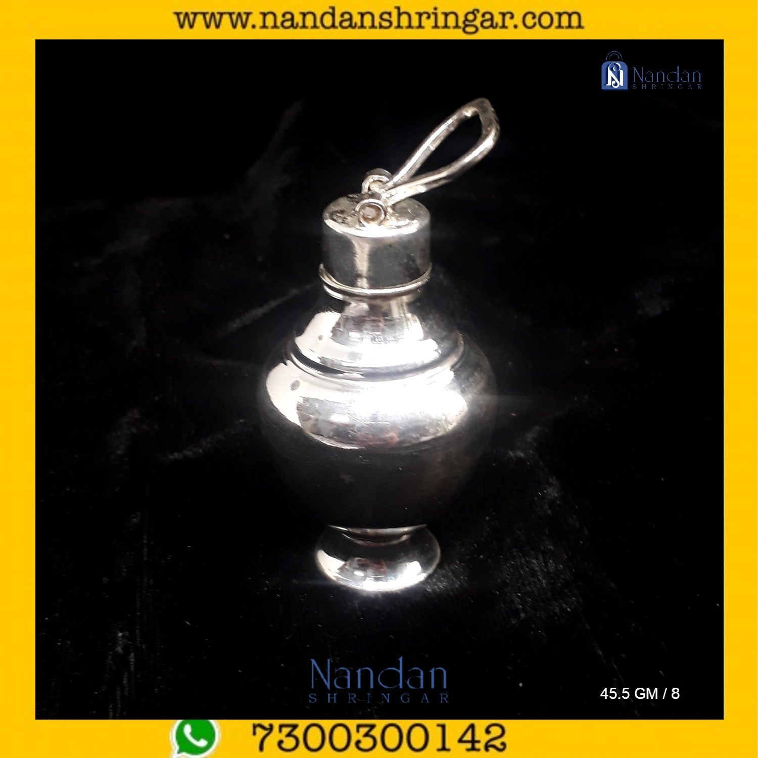 Fine silver Kunja piece by Utsav Arts, showcasing intricate design and craftsmanship in a detailed image.