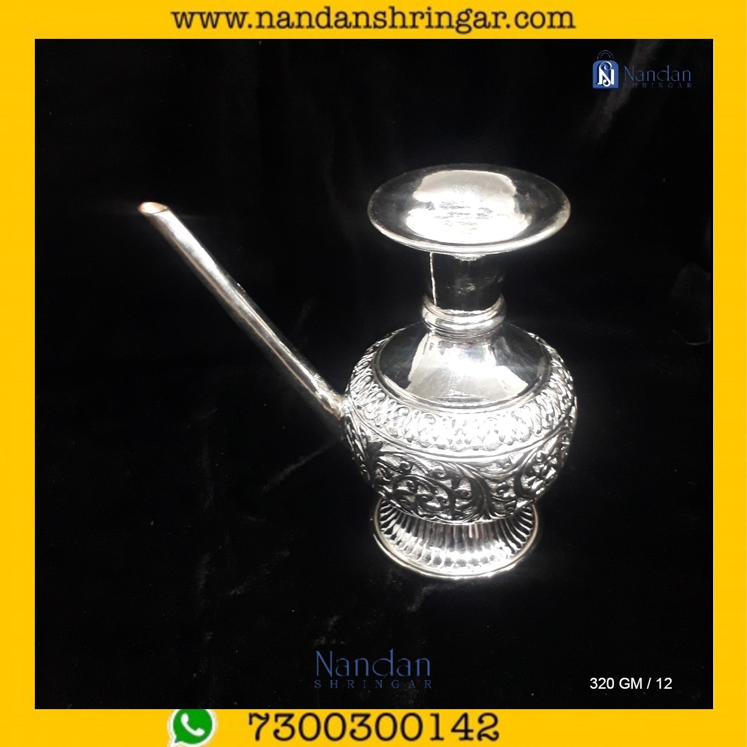 Fine silver Jhari Ji design by Utsav Arts, showcasing intricate craftsmanship and elegant detailing in the image.