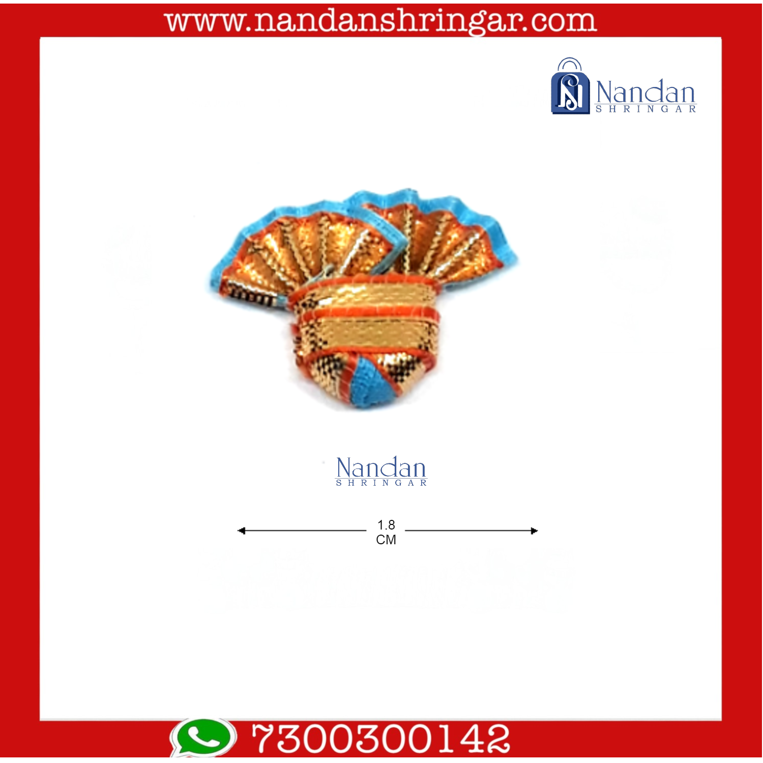Dumala Zari Paag - Small - Various Colors (Pack of 10) - nandanshringar