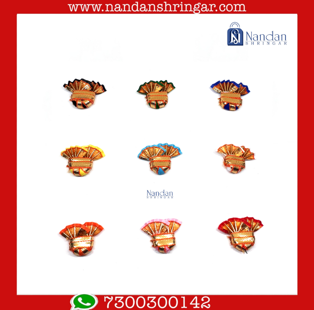 Dumala Zari Paag - Small - Various Colors (Pack of 10) - nandanshringar