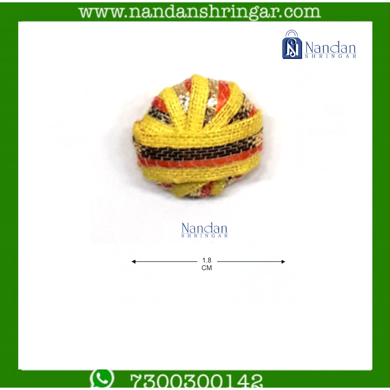 Gol Zari Paag - Various Colors (Pack of 10) - nandanshringar