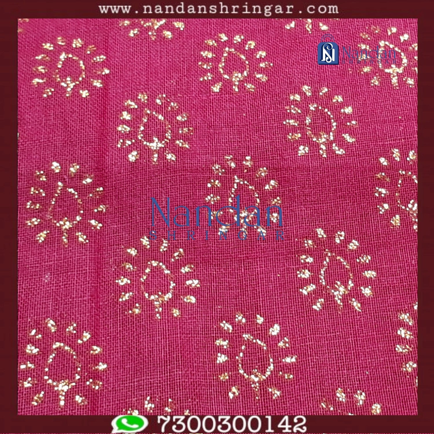 Navratri Special Vastra - Pink (Sosani) - nandanshringar