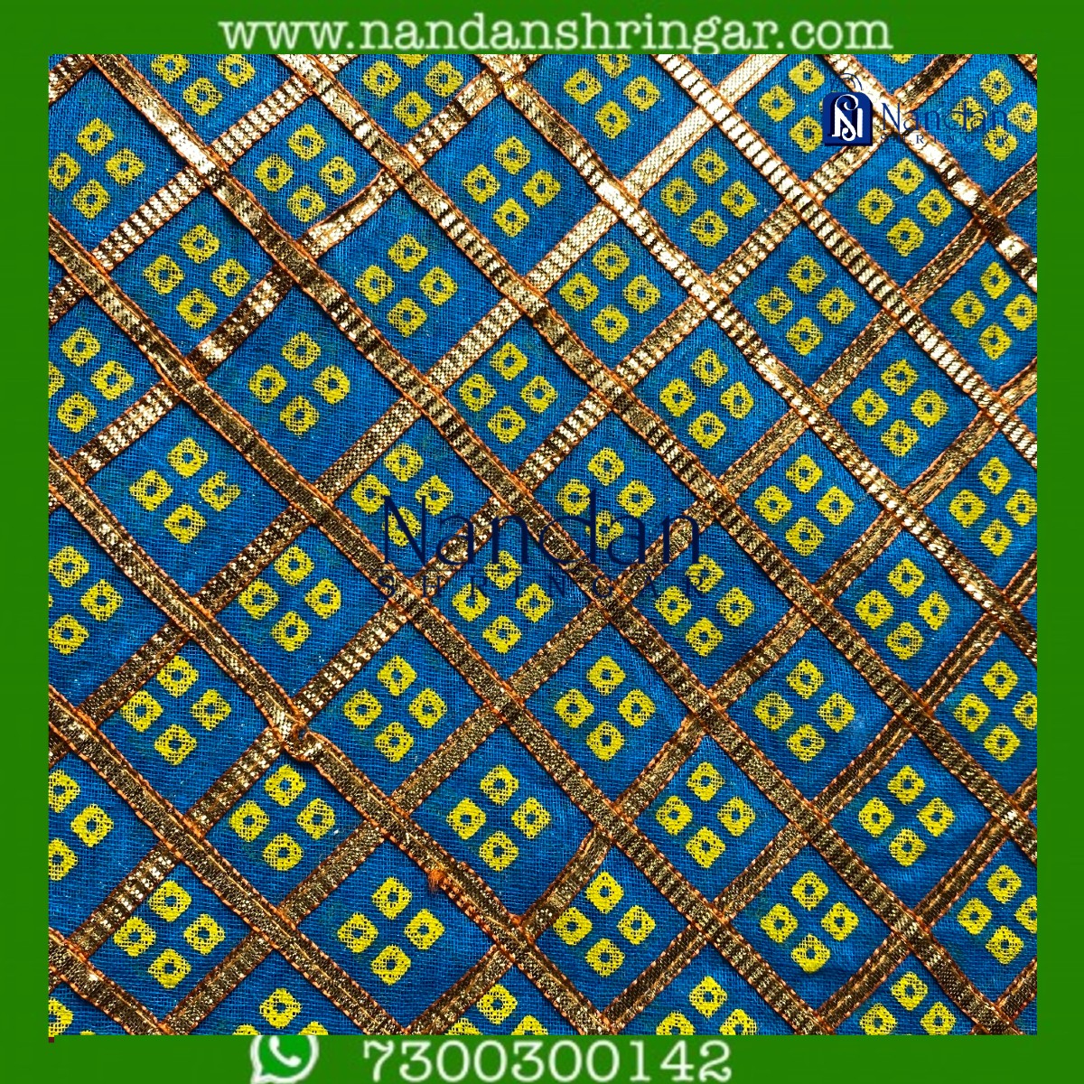 Blue Choufuli Checks Zari Vastra by nandanshringars, showcasing intricate check patterns and elegant zari detailing.