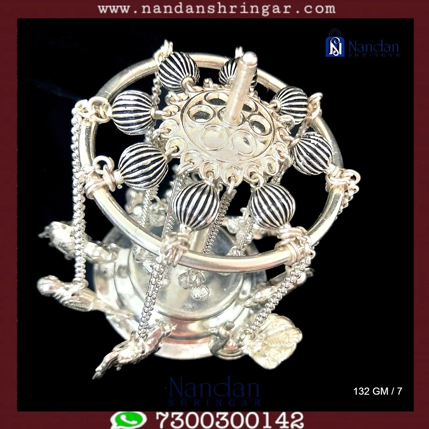 Fine silver Antique Chak Dol by Utsav Arts featuring intricate designs and traditional craftsmanship.