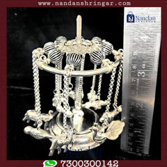 Antique Chak Dol crafted from fine silver, showcasing intricate design and detailing by Utsav Arts.