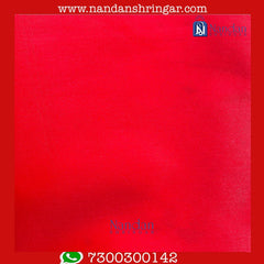 Premium Satin Vastra - Red (Gulenar)