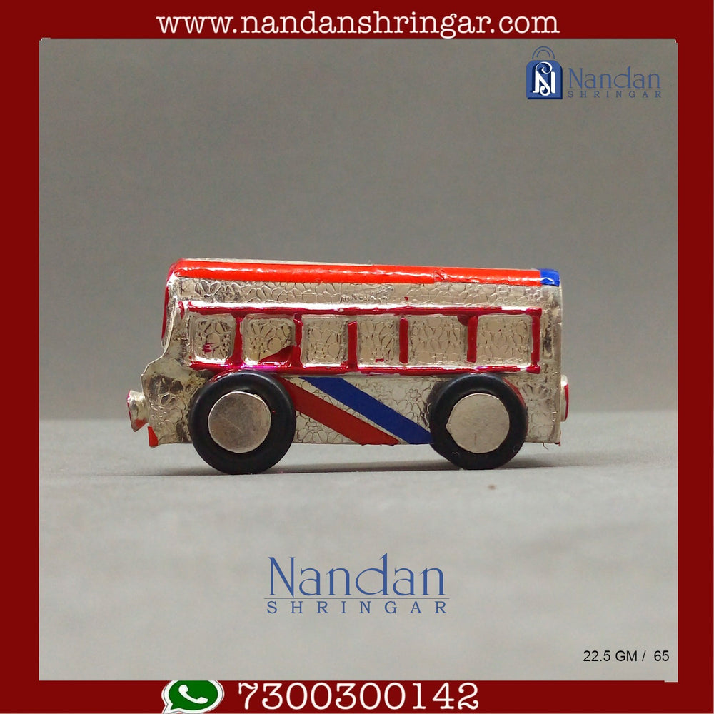 Fine silver decorative bus by Utsav Arts featuring intricate design and craftsmanship.