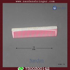 Fine silver comb by Utsav Arts, featuring intricate designs and a polished finish, perfect for stylish hair grooming.