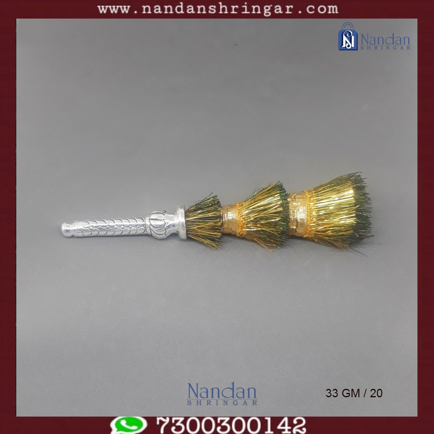 Fine silver Nandan Shrinar Lalanji by Utsav Arts, showcasing intricate craftsmanship and elegant design details.