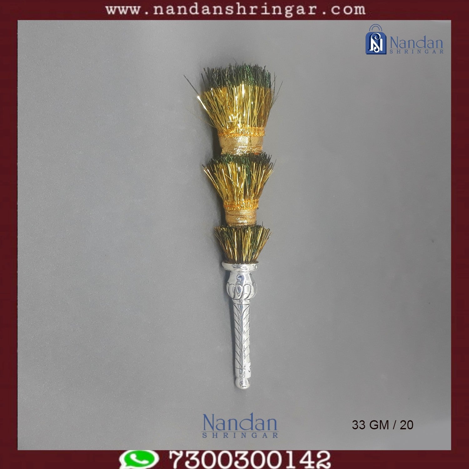 Fine silver Najariya by Utsav Arts, showcasing intricate design and craftsmanship in a stunning close-up.