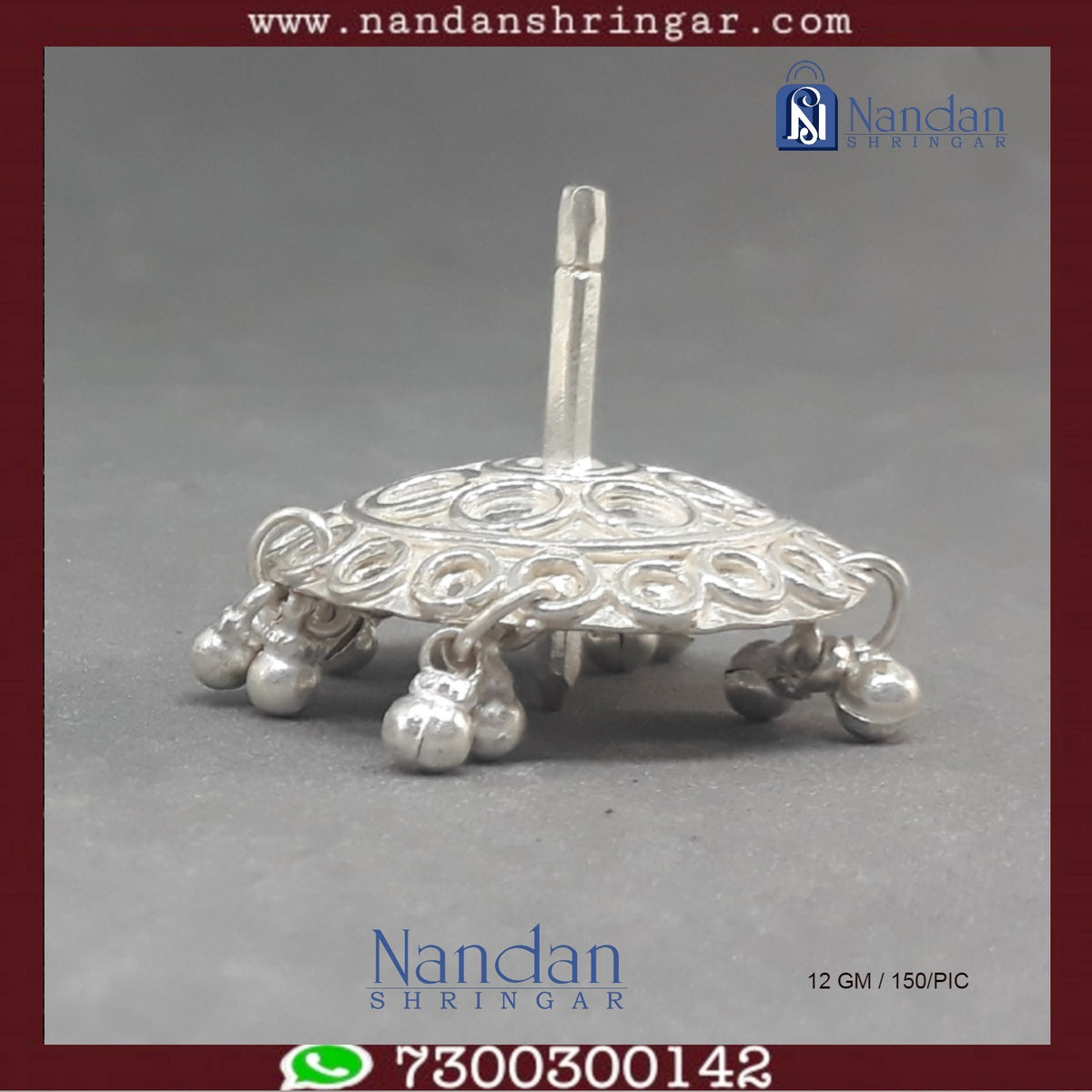 Fine silver Designer Chakri from Utsav Arts featuring intricate craftsmanship and elegant design.