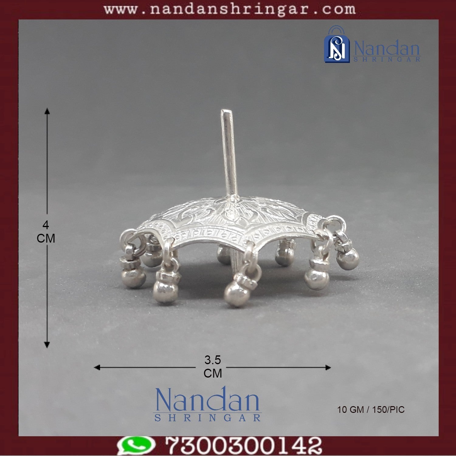 Fine silver Designer Chakri by Utsav Arts featuring intricate detailing and elegant design.