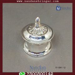 Fine silver Nandan Shringer Lalanji by Utsav Arts, showcasing intricate details and craftsmanship in the design.