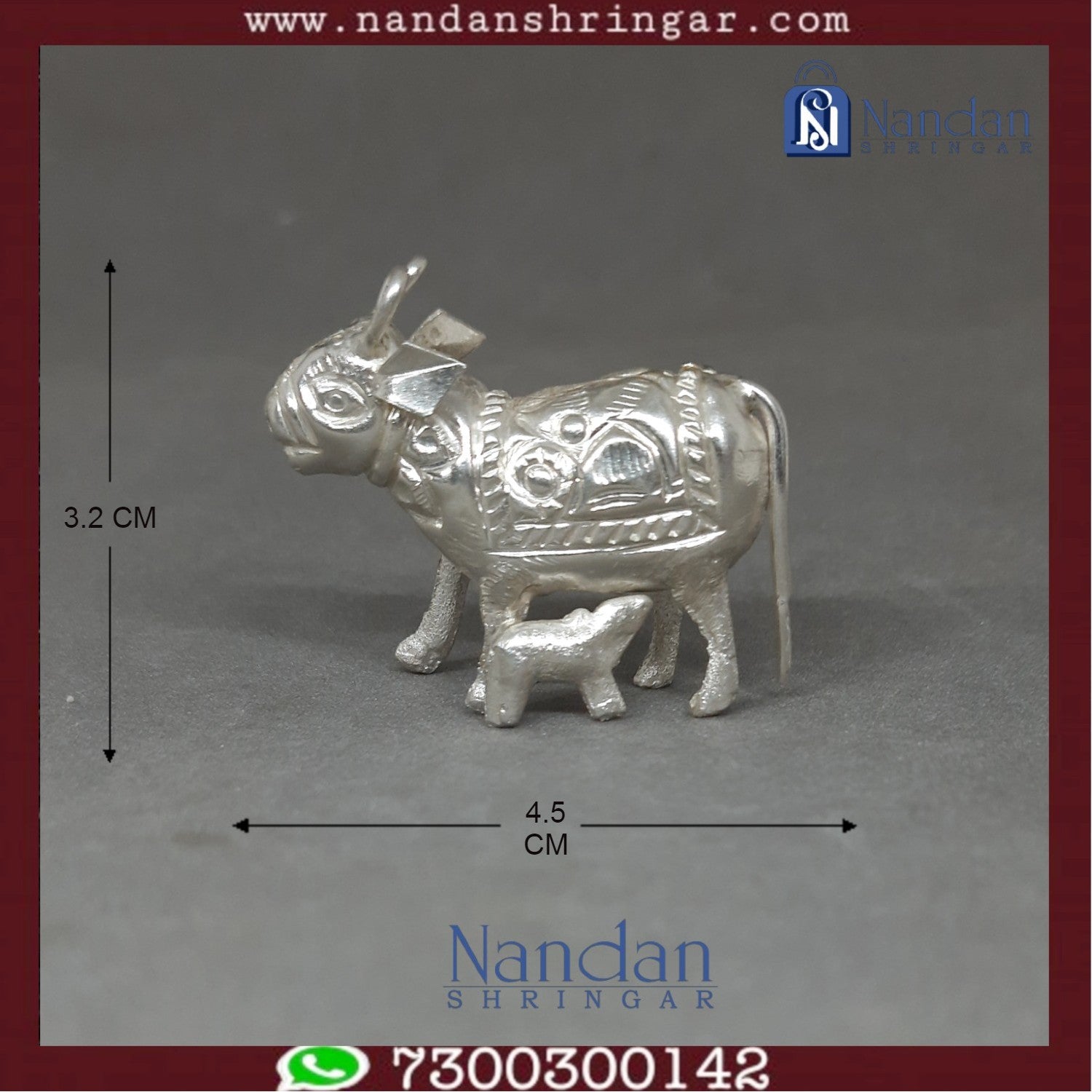 Cow Fine Silver - One Pair