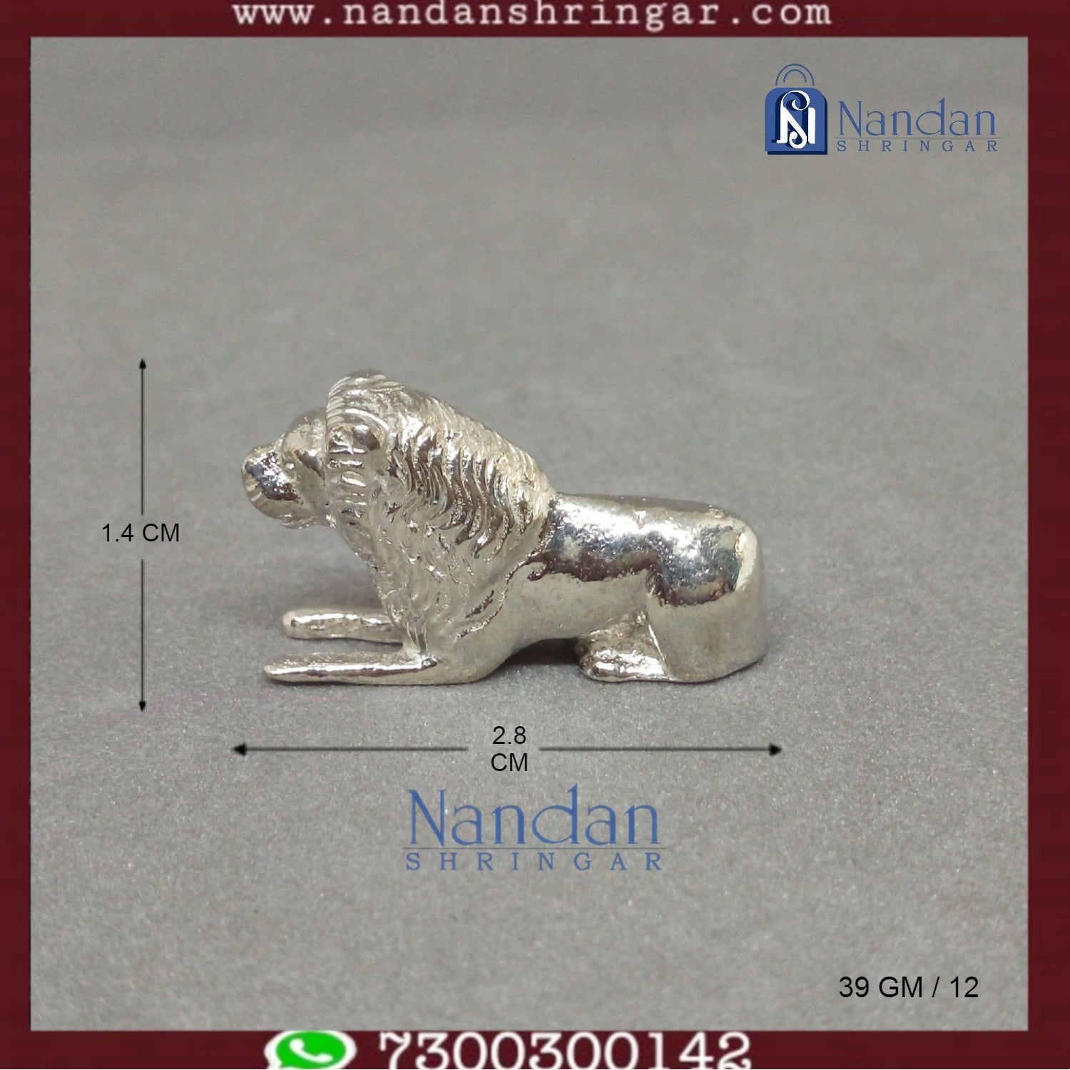 Lion Fine Silver - One Pair