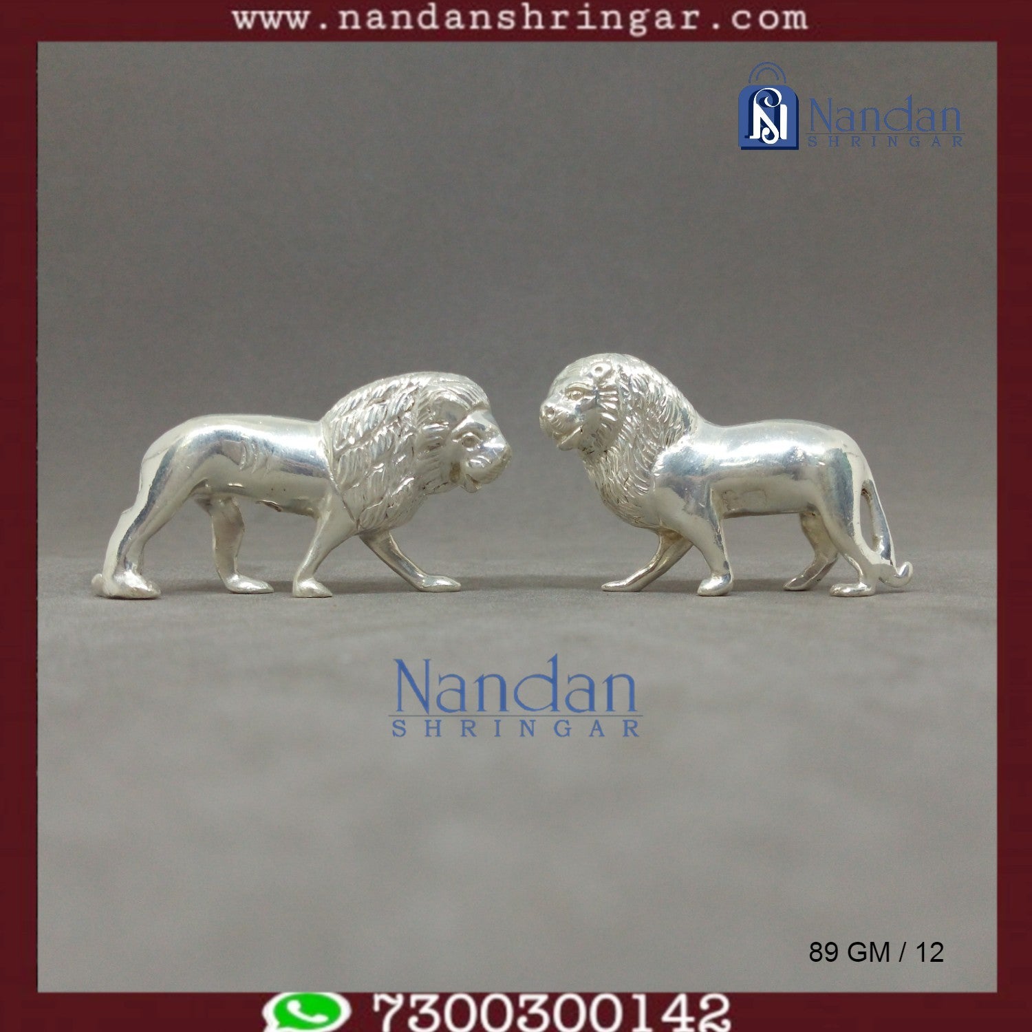 Lion Fine Silver - One Pair