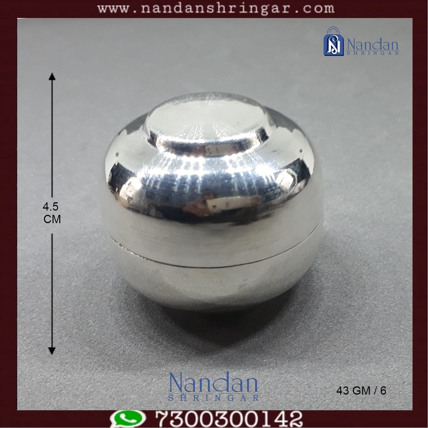 Banta Ji Fine Silver No. 3 from Utsav Arts, showcasing intricate craftsmanship and elegant design details.