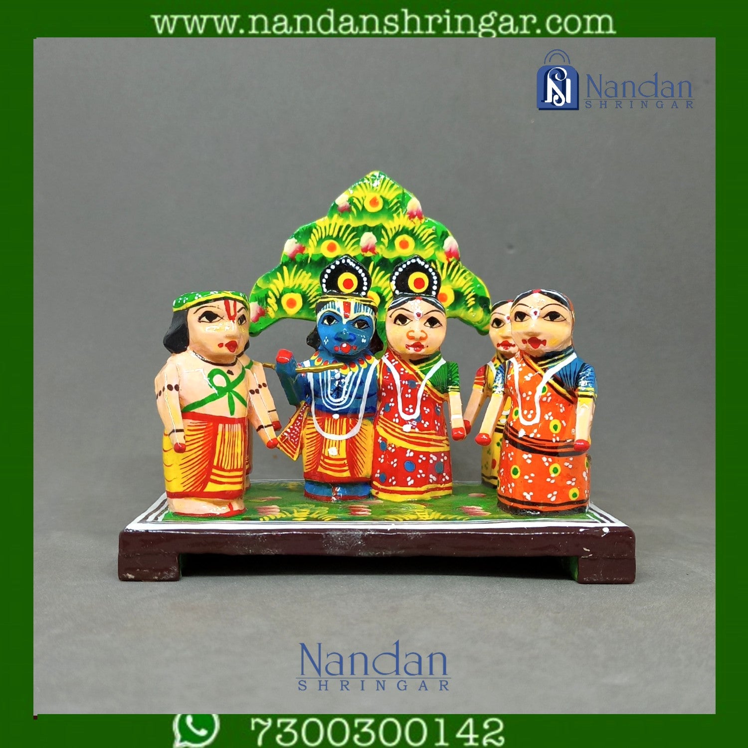 Radha Krishna Jhanki (Hand Painted)