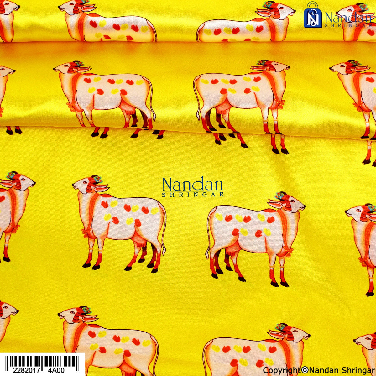 Cow Print Vastra - Yellow (Pila)